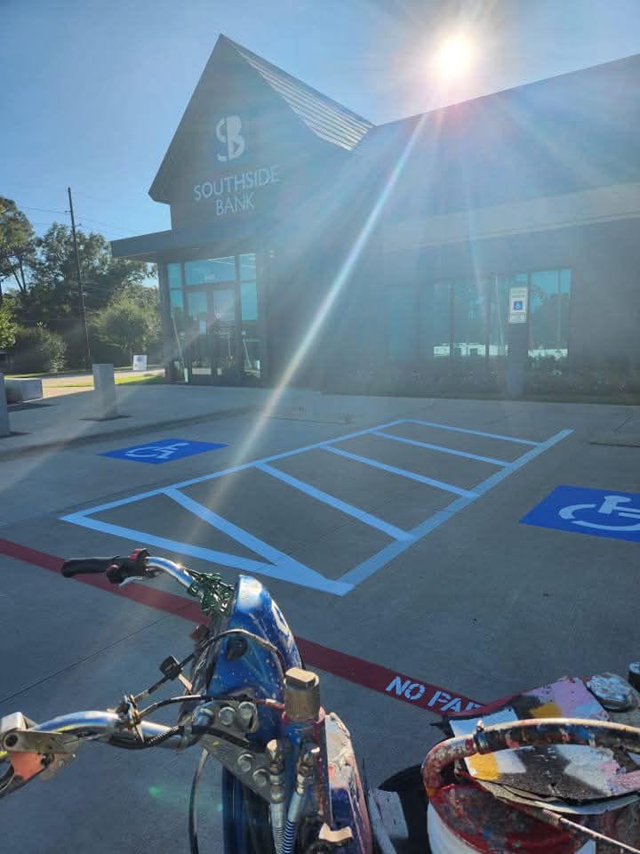 A Clear Path Forward: ADA-Compliant Parking Lot Striping at Southside Bank in Longview, TX